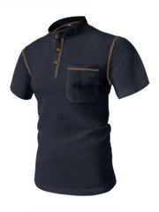 Solid Stand Collar Pique Regular Polo