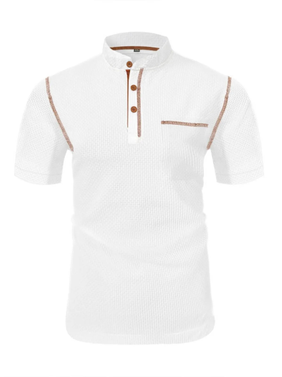 Solid Stand Collar Pique Regular Polo