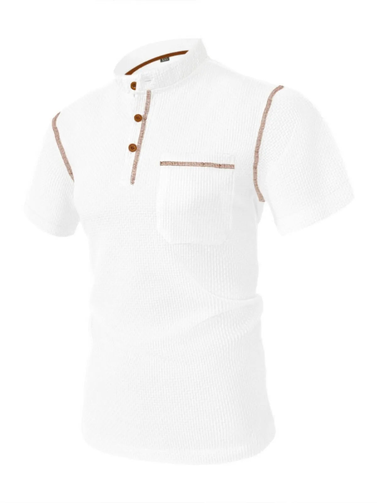 Solid Stand Collar Pique Regular Polo