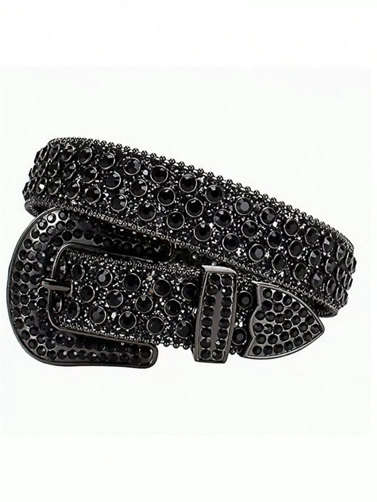 Solid Studded Pu Leather Belt