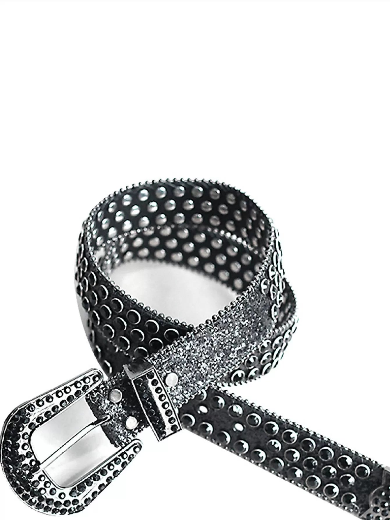 Solid Studded Pu Leather Belt