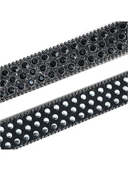Solid Studded Pu Leather Belt