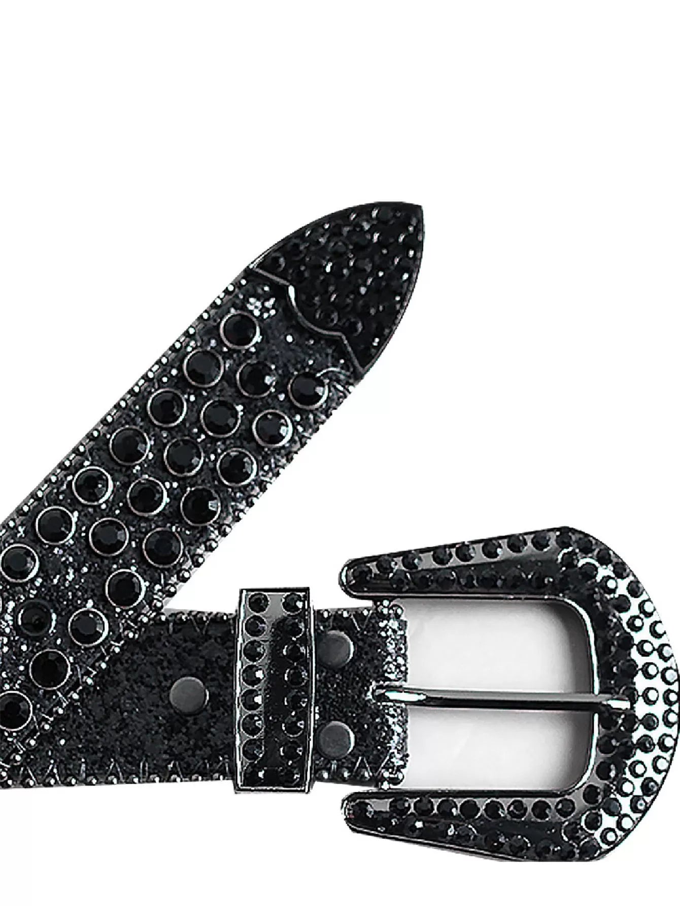 Solid Studded Pu Leather Belt