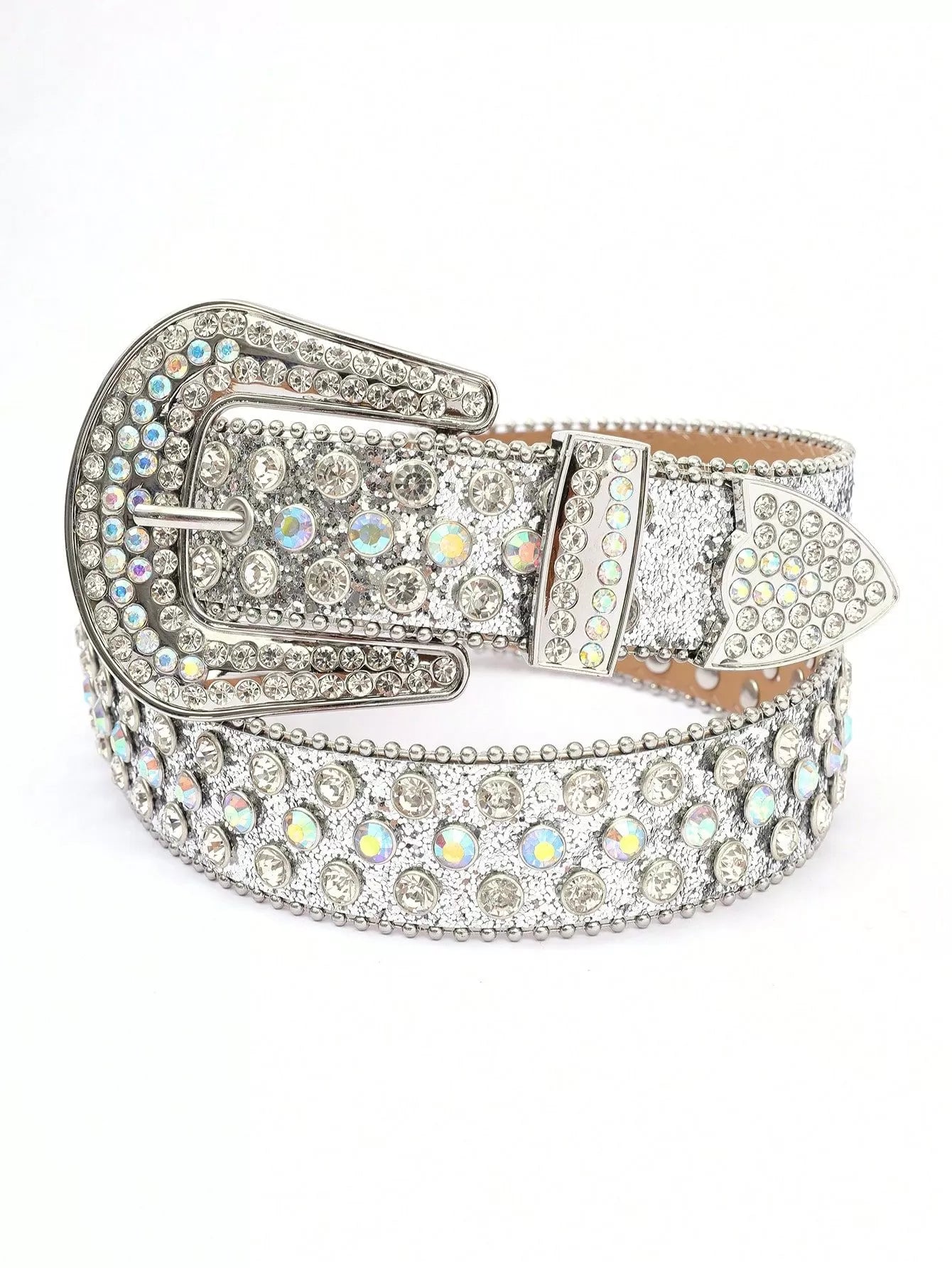 Solid Studded Pu Leather Belt