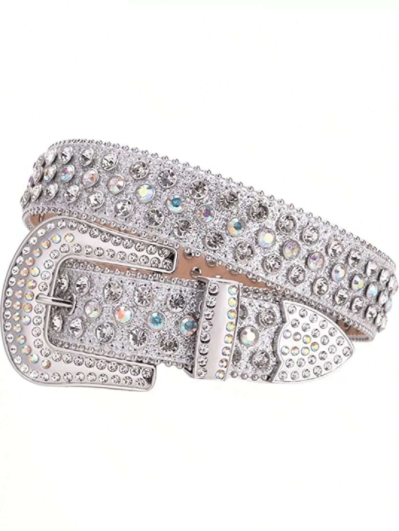Solid Studded Pu Leather Belt