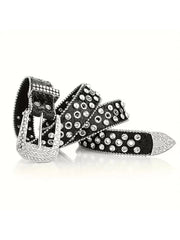Solid Studded Pu Leather Steampunk Style Belt