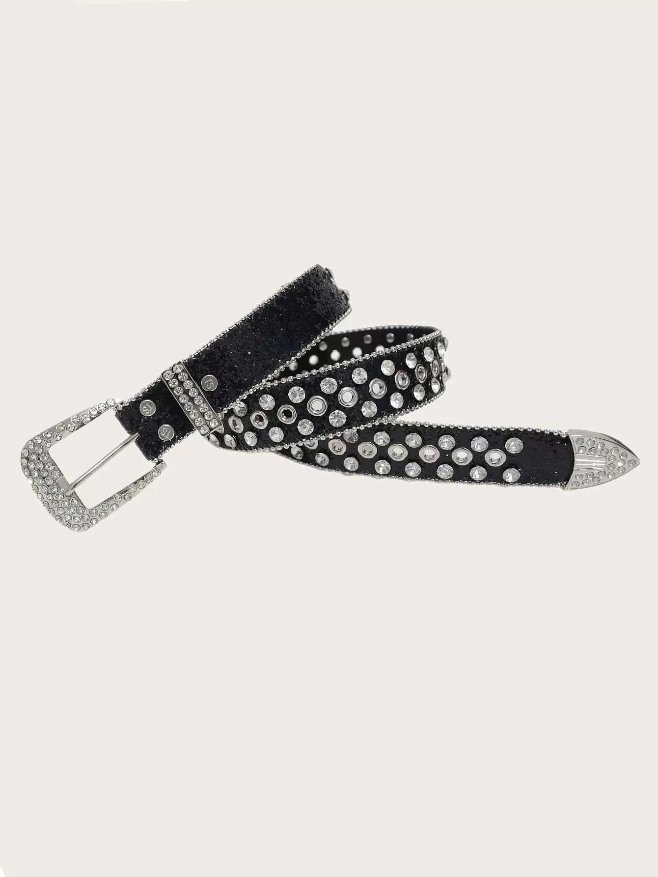 Solid Studded Pu Leather Steampunk Style Belt