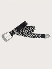 Solid Studded Pu Leather Steampunk Style Belt