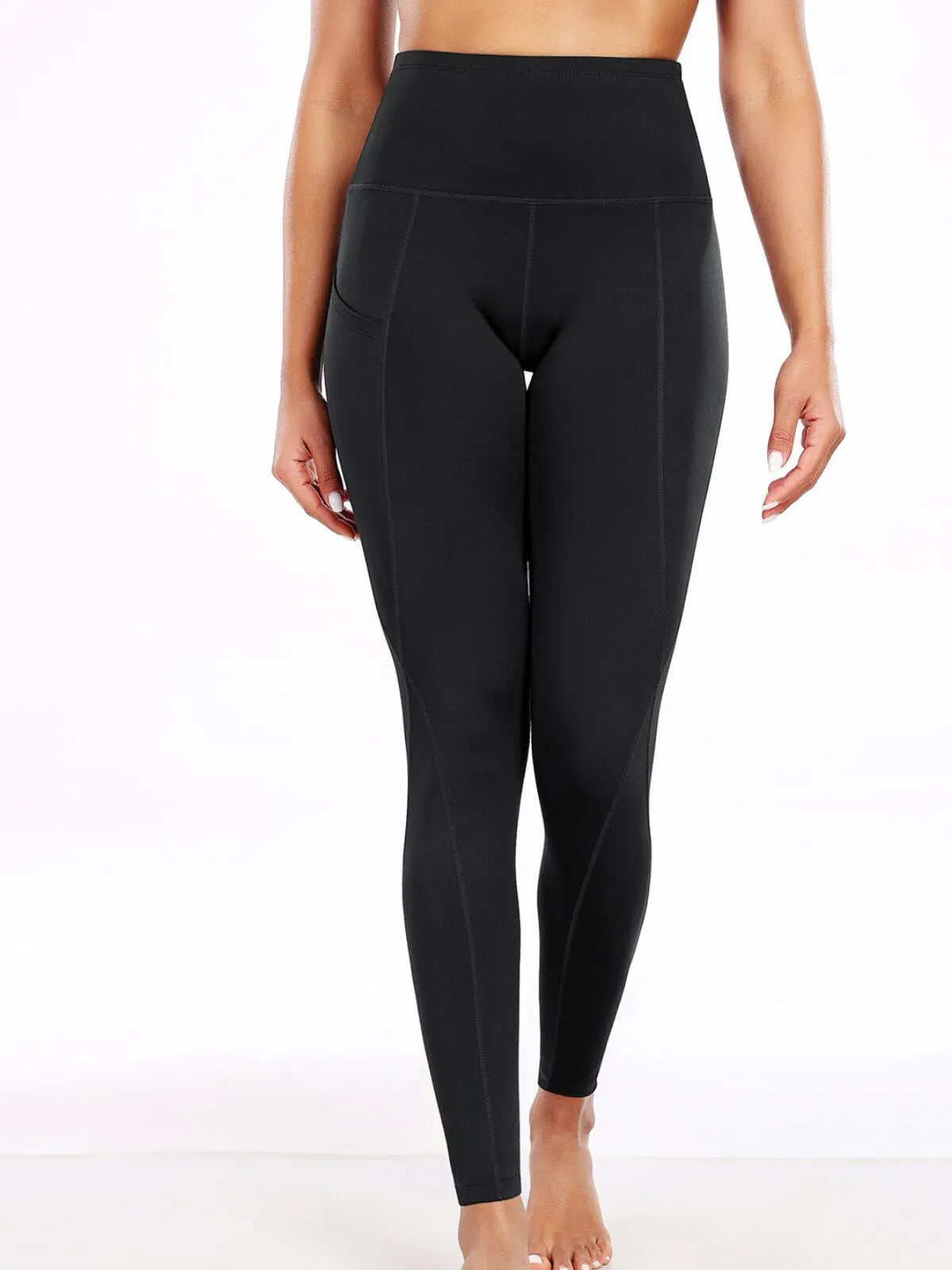 Tummy Control Non See-through Stretchy High Waisted  Yoga Leggings with Pockets Non See-through Stretchy Yoga Pants