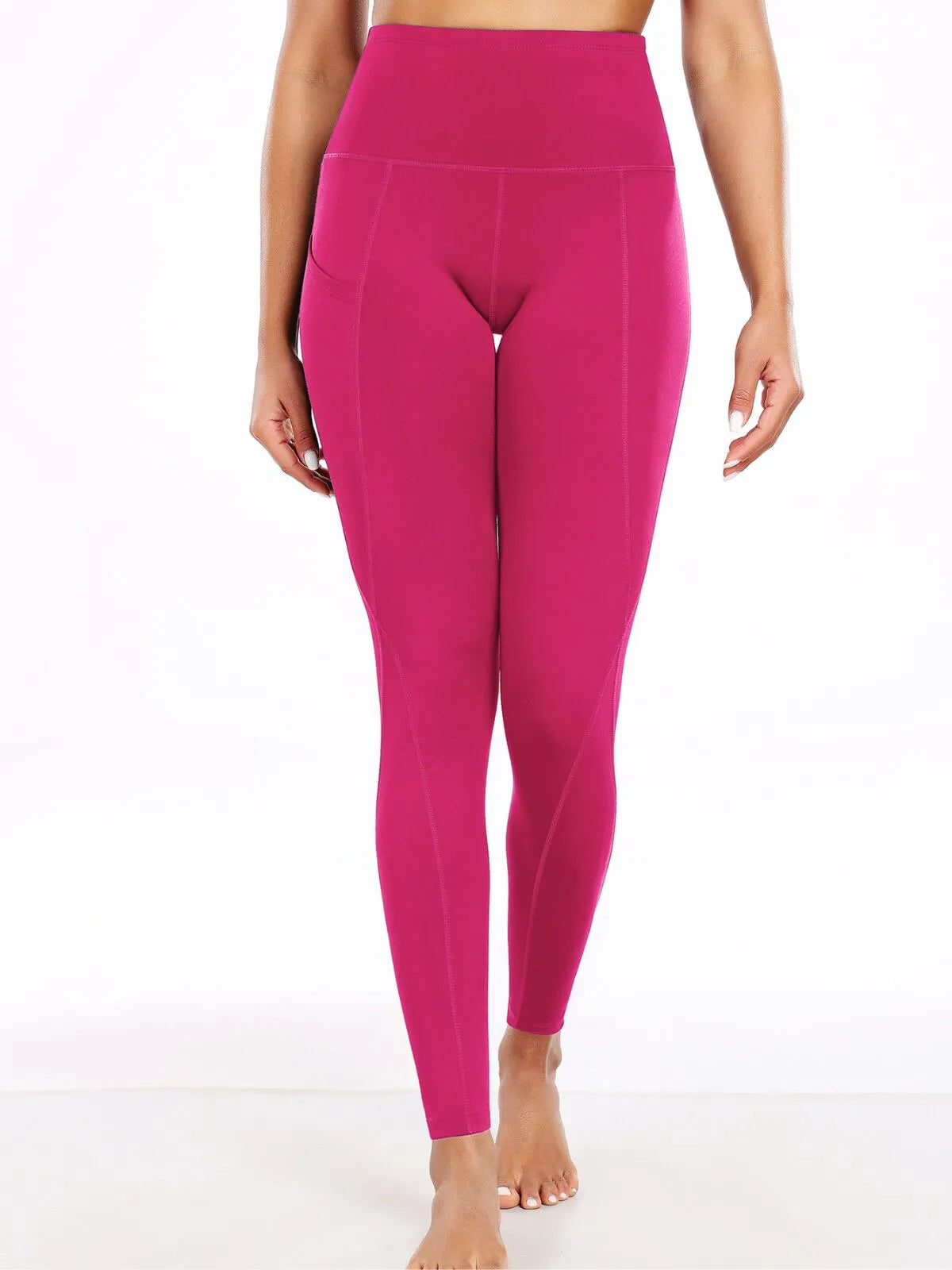 Tummy Control Non See-through Stretchy High Waisted  Yoga Leggings with Pockets Non See-through Stretchy Yoga Pants