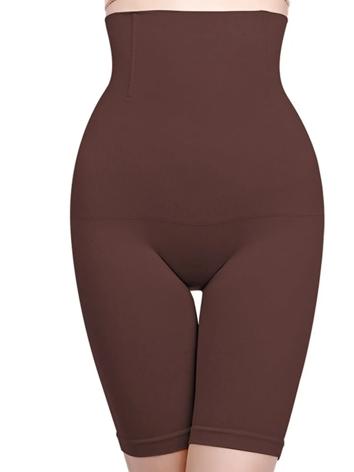 Solid Tummy Control Shapewear Super High-Waisted Shorts