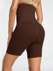 Solid Tummy Control Shapewear Super High-Waisted Shorts