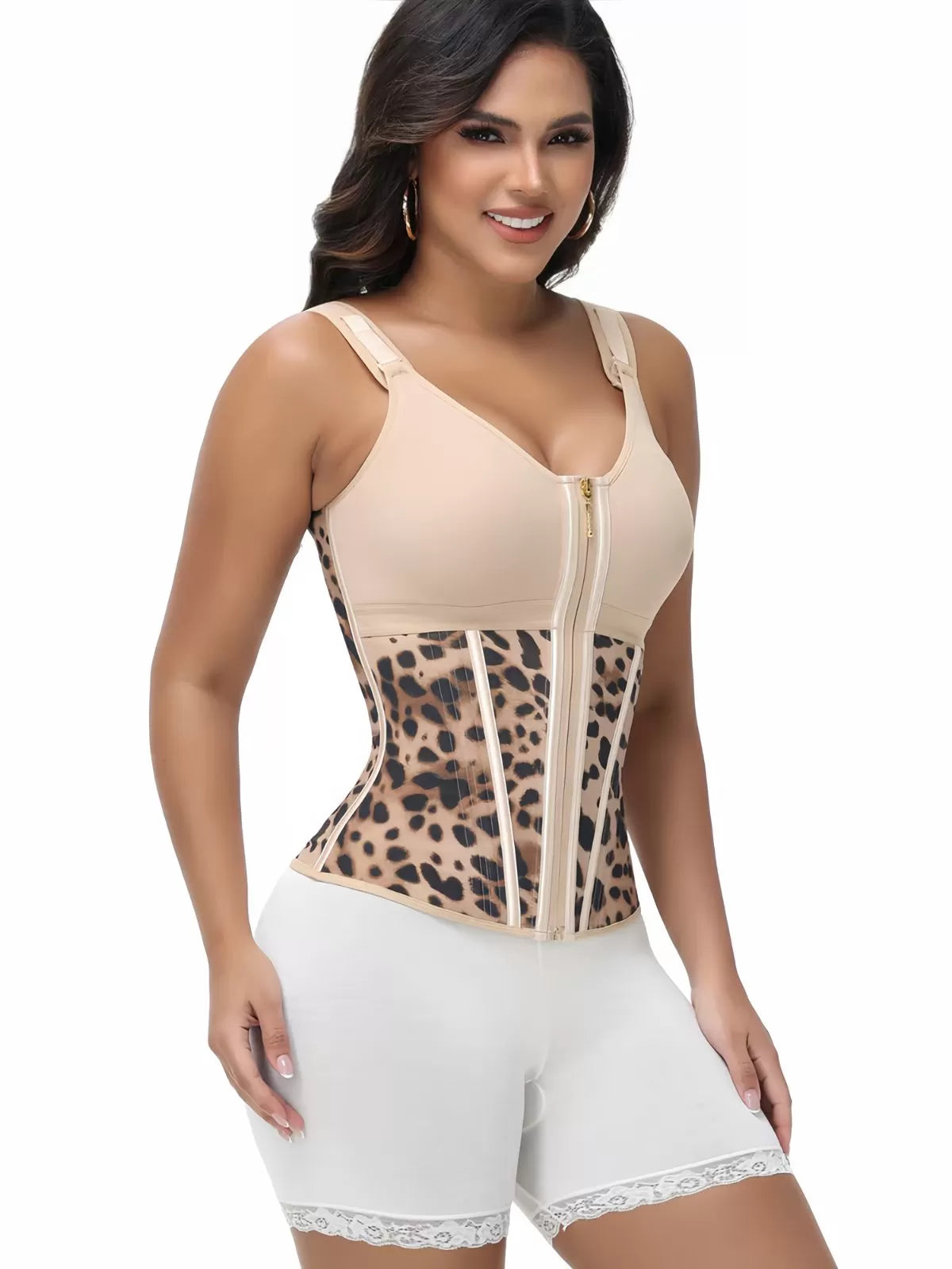 Solid Suspender Mesh Corset Adjustable Shoulder Strap Shapewear Tank