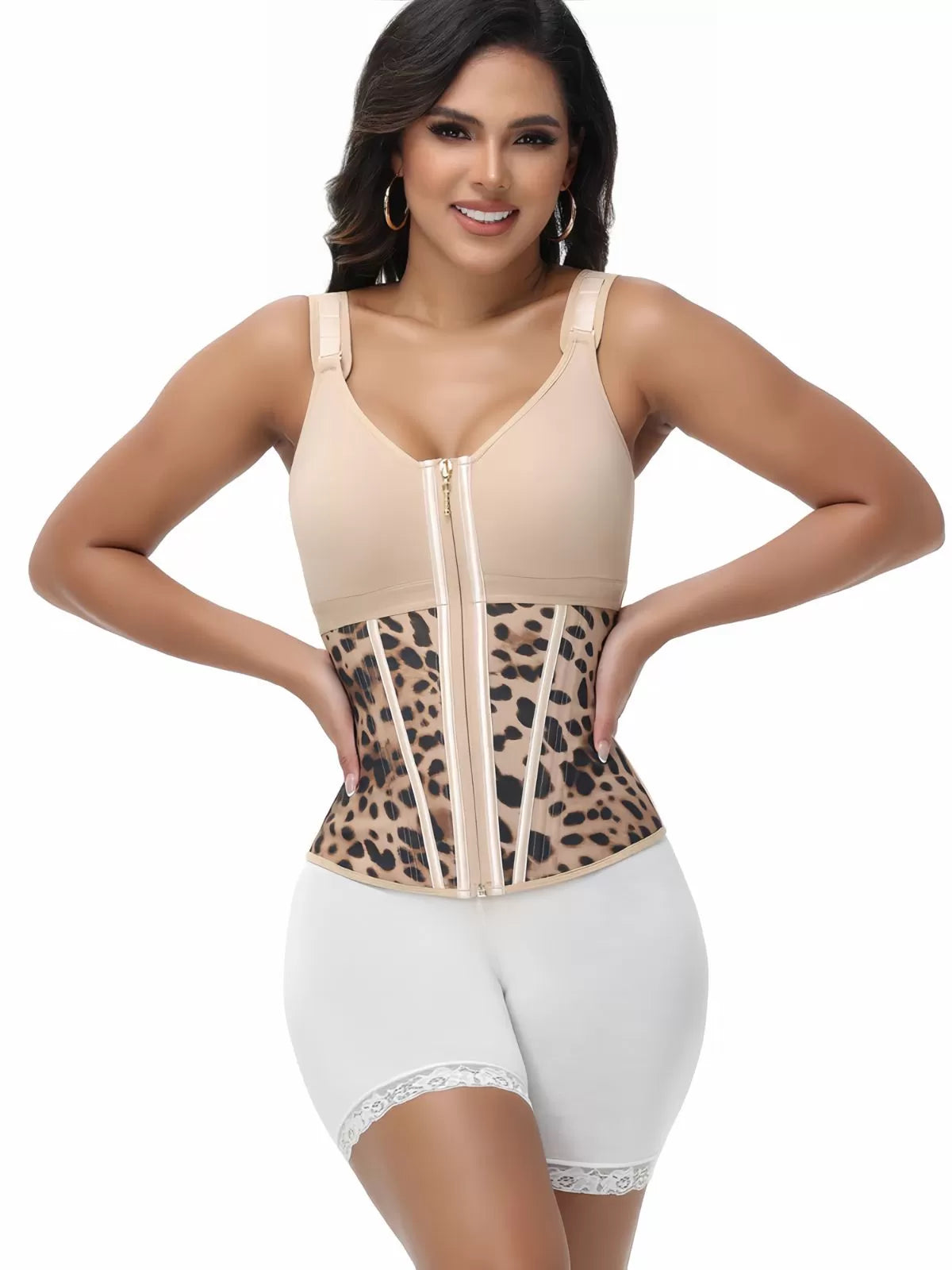 Solid Suspender Mesh Corset Adjustable Shoulder Strap Shapewear Tank