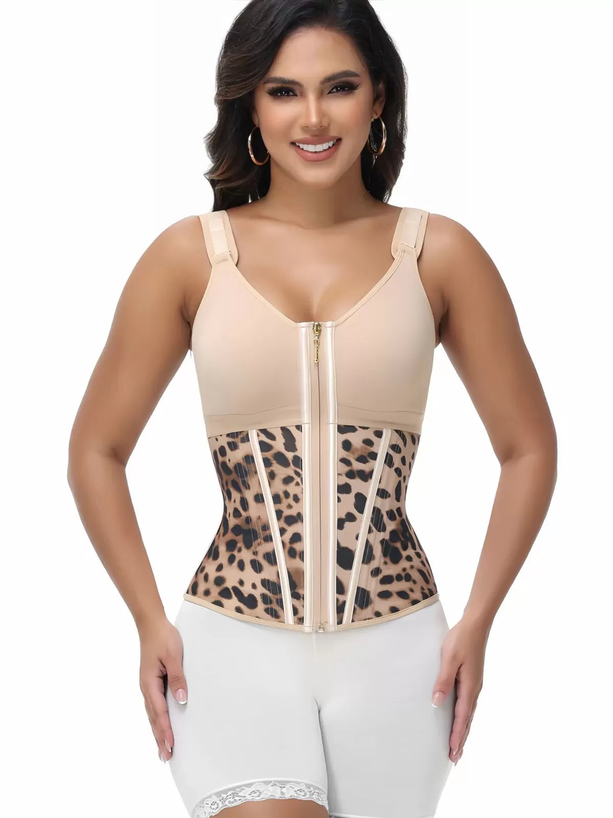 Solid Suspender Mesh Corset Adjustable Shoulder Strap Shapewear Tank