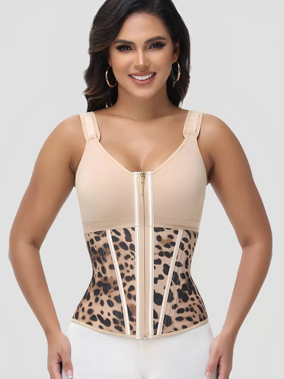 Solid Suspender Mesh Corset Adjustable Shoulder Strap Shapewear Tank