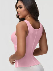 Solid Suspender Mesh Corset Adjustable Shoulder Strap Shapewear Tank