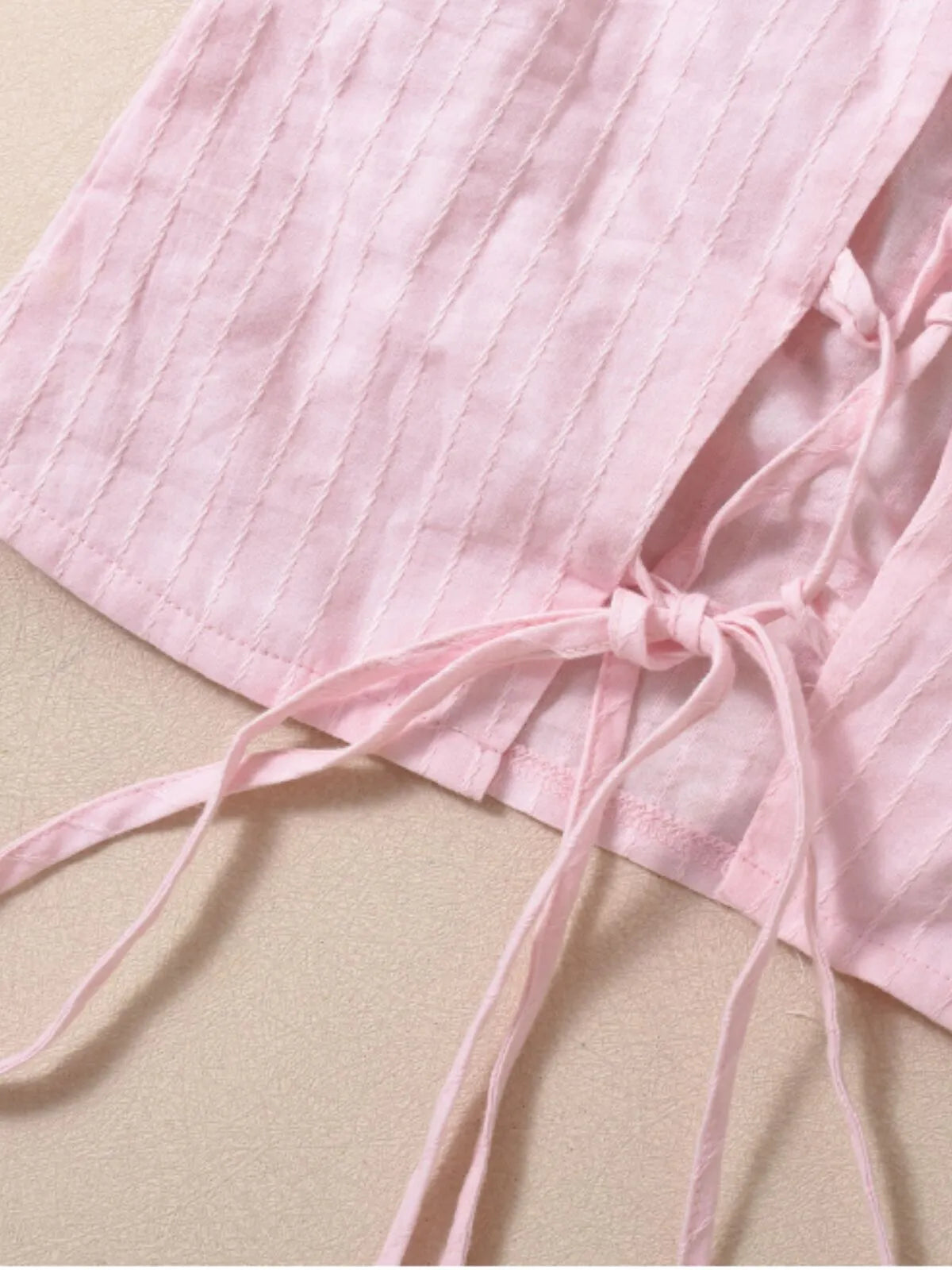 Solid Tie Back Halter Pink Pleated Cami Vacation Party Top