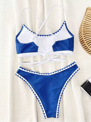 Solid Tie Back Low Rise Bikini 