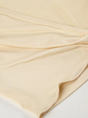 Solid V-neck Asymmetrical Chic Crop Top