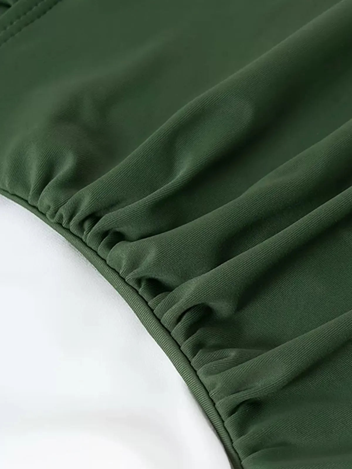 Solid Wrinkle Fabric One-piece
