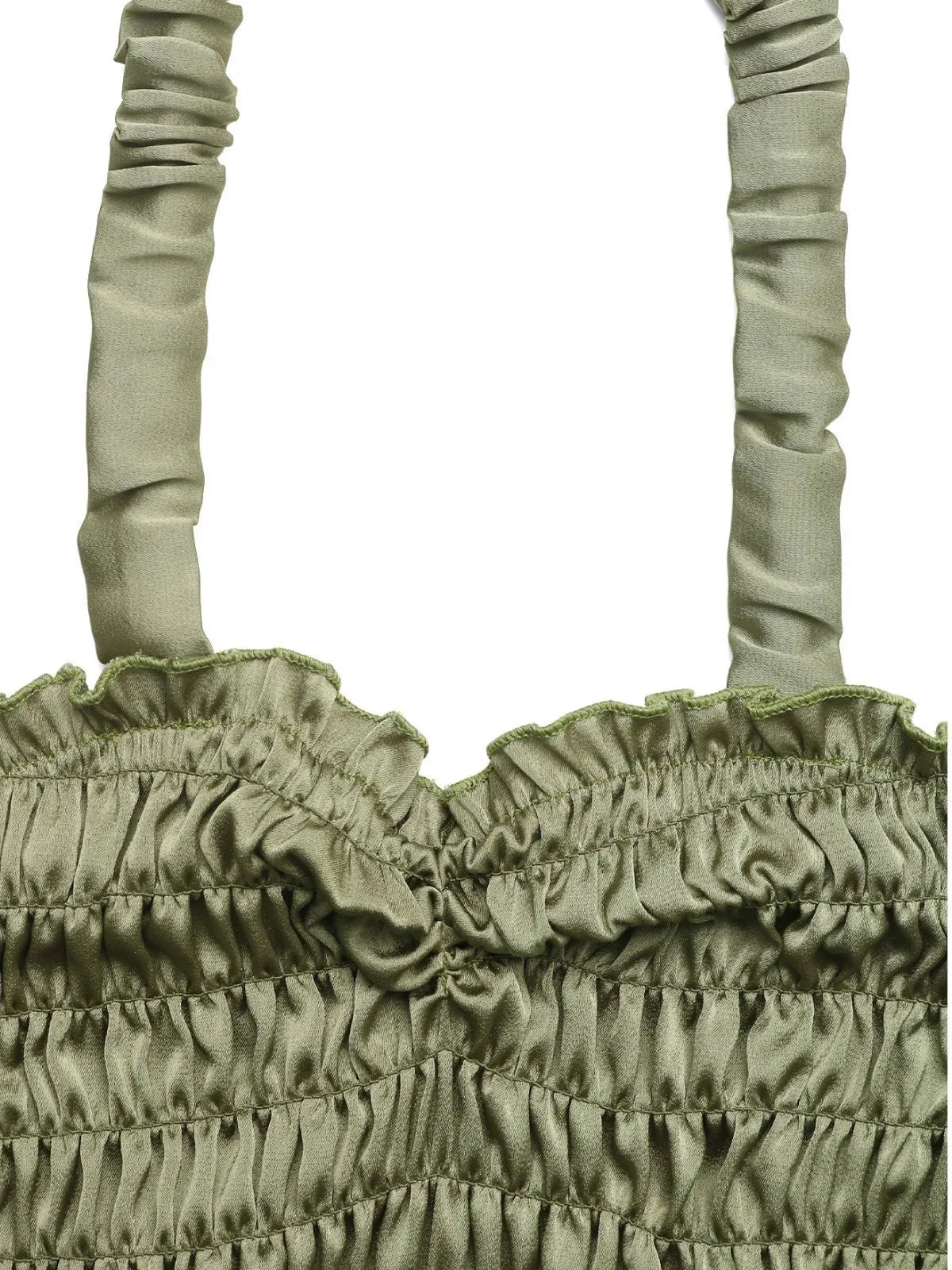 Solid Wrinkle Spaghetti Strap Cami