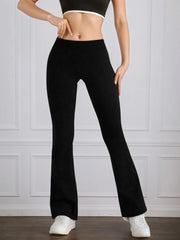 Gym Essential Slip-on High-Waist Support Skinny Flared Pants