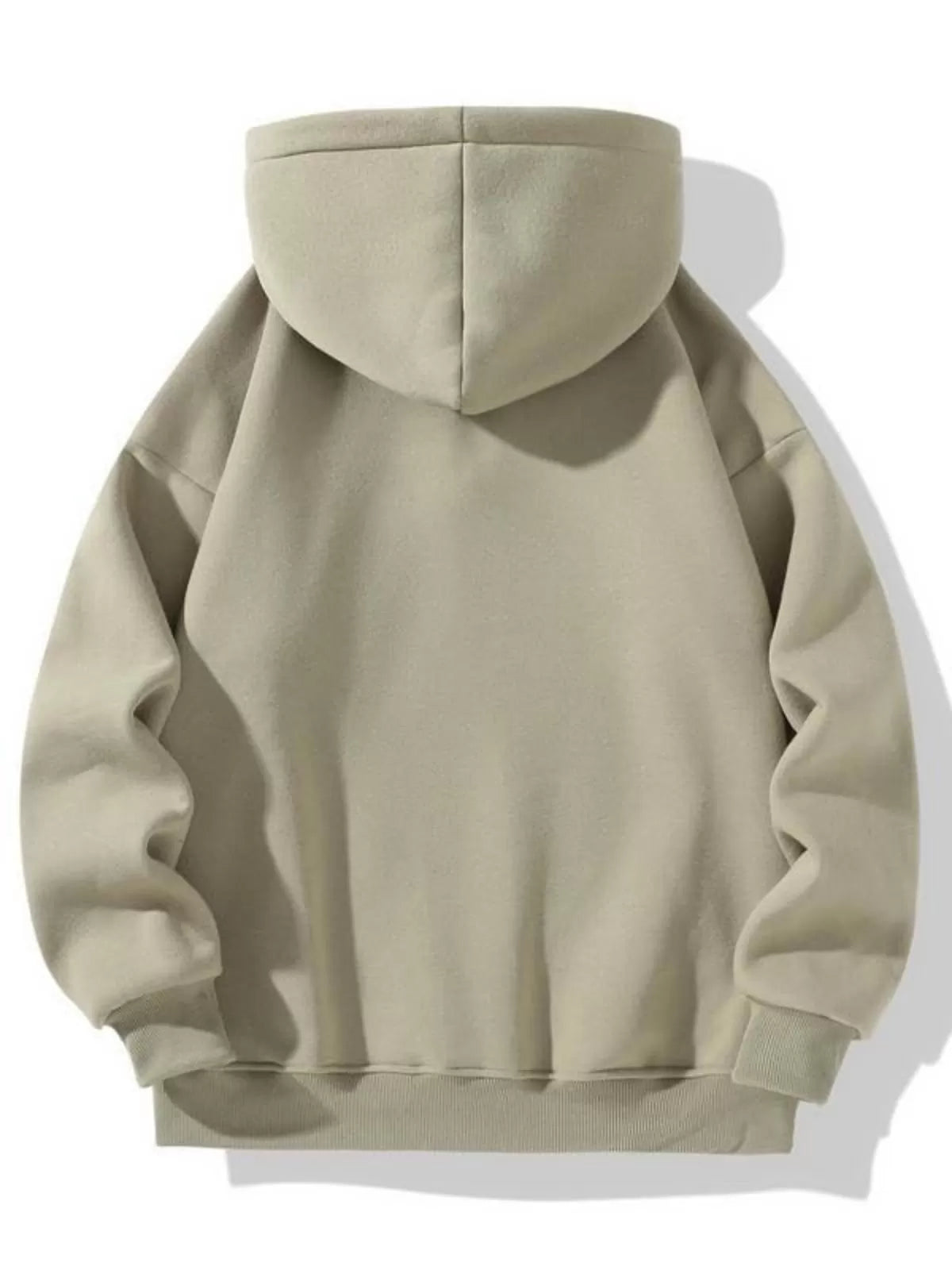 Solid Zipper Hooded Hoodie Hoodie