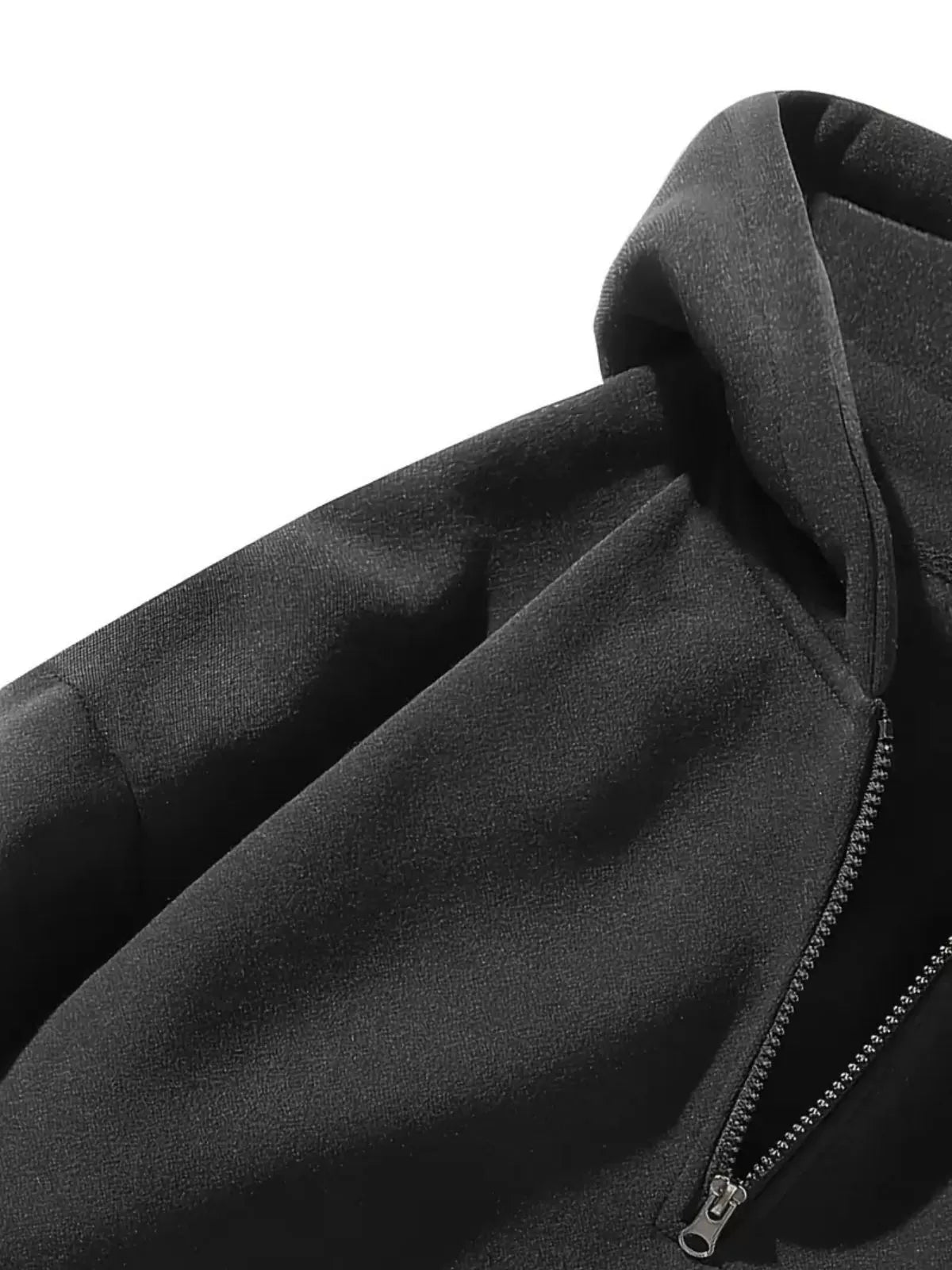 Solid Zipper Hooded Hoodie Hoodie