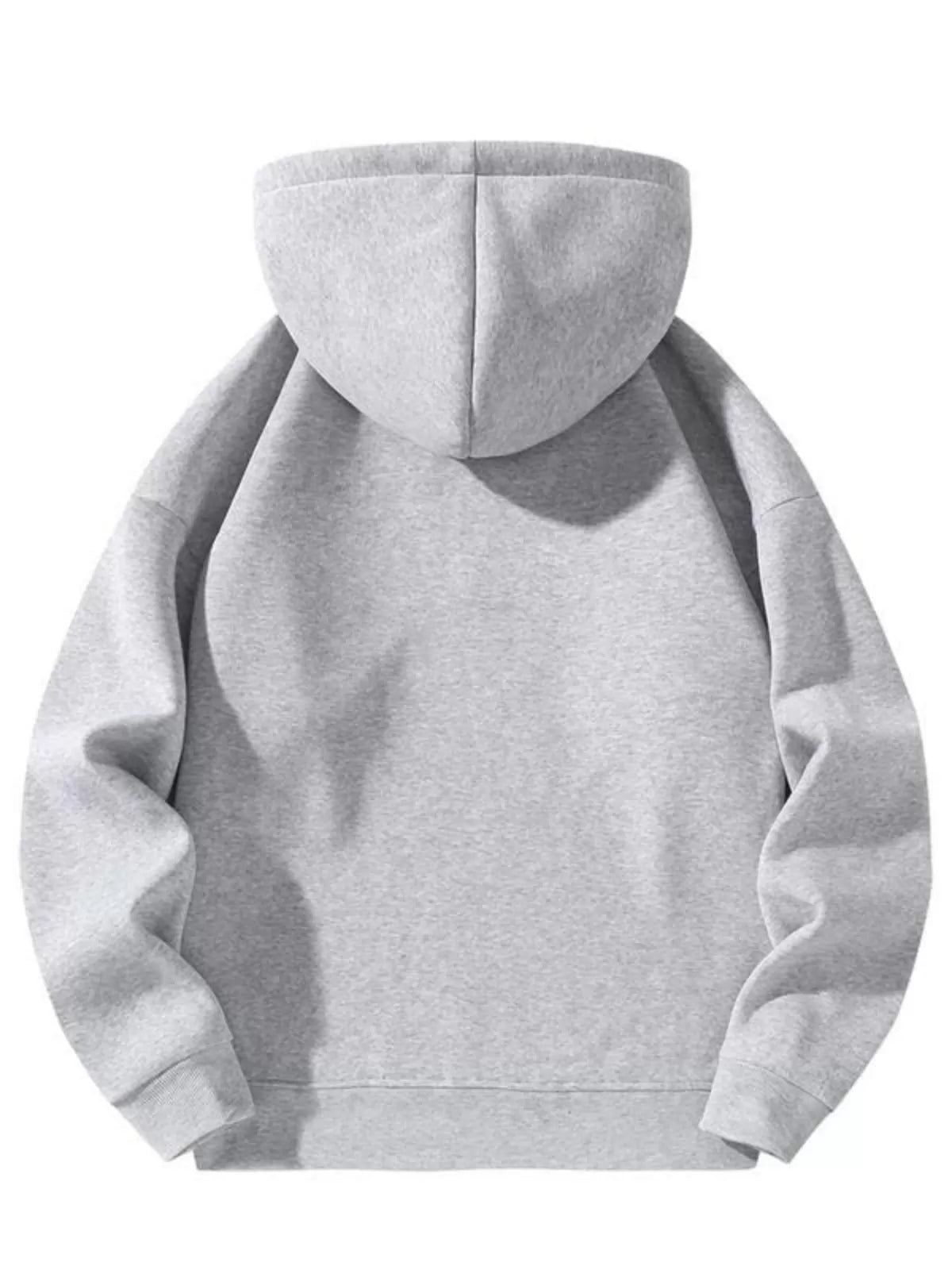 Solid Zipper Hooded Hoodie Hoodie