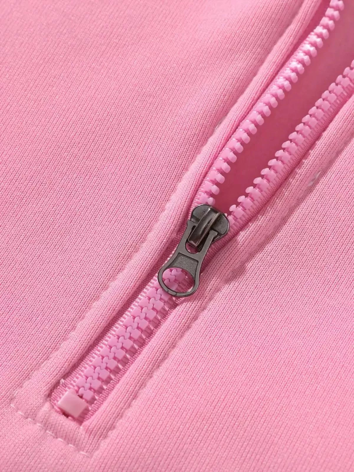 Solid Zipper Hooded Hoodie Hoodie