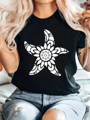 Star Round Neck T-shirt