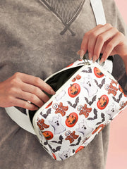 1pc Trendy Halloween Pumpkin Lightweight & Portable Fall Fashion Crossbody Bag