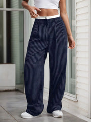 Striped Patchwork High Rise Pants