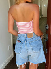 Striped Strapless Cami