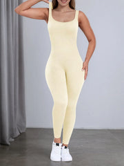 Stylish Ribbed Yoga Active Workouts Jumpsuits