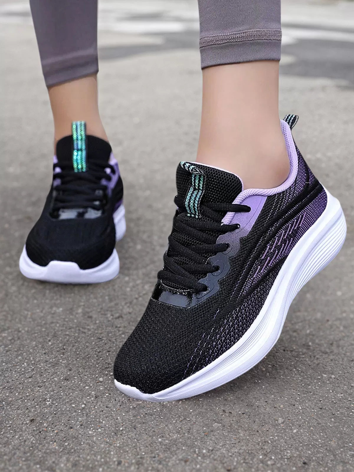 Summer Outdoor Lightweight Breathable Mesh Low-cut Lace-Up Non-Slip Running Sneakers