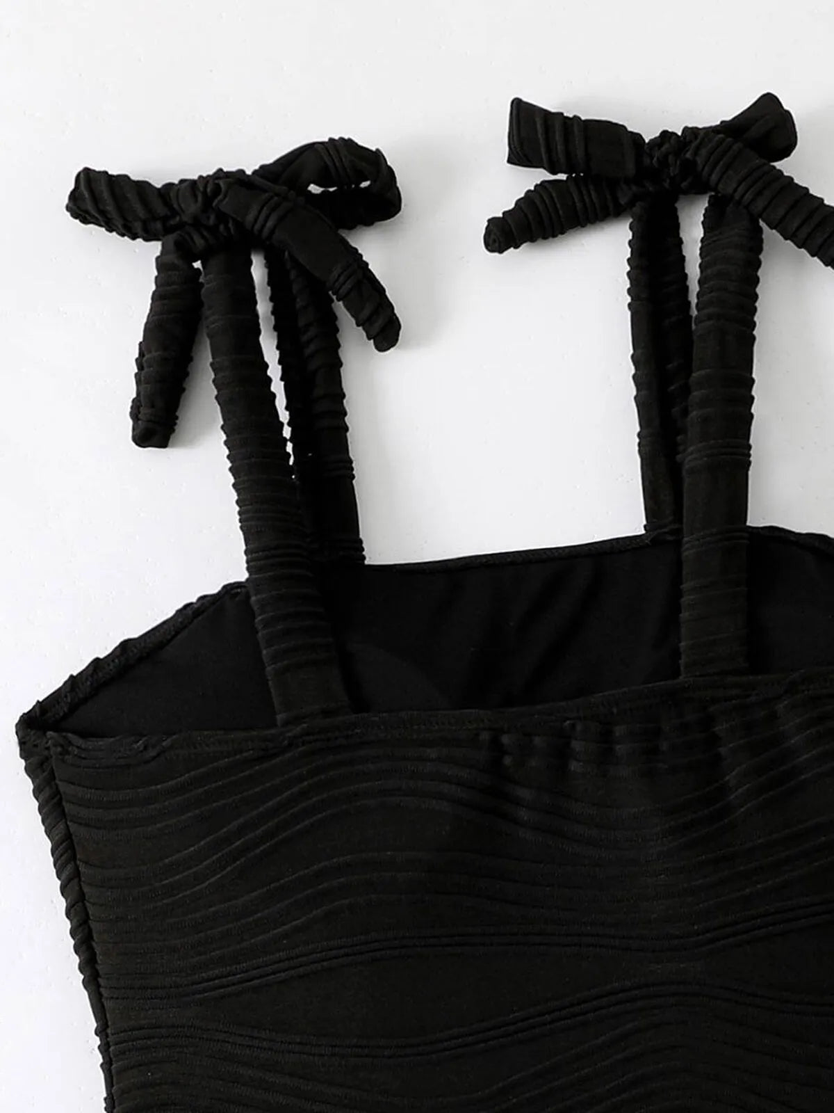 Summer Solid Lace-up One-piece