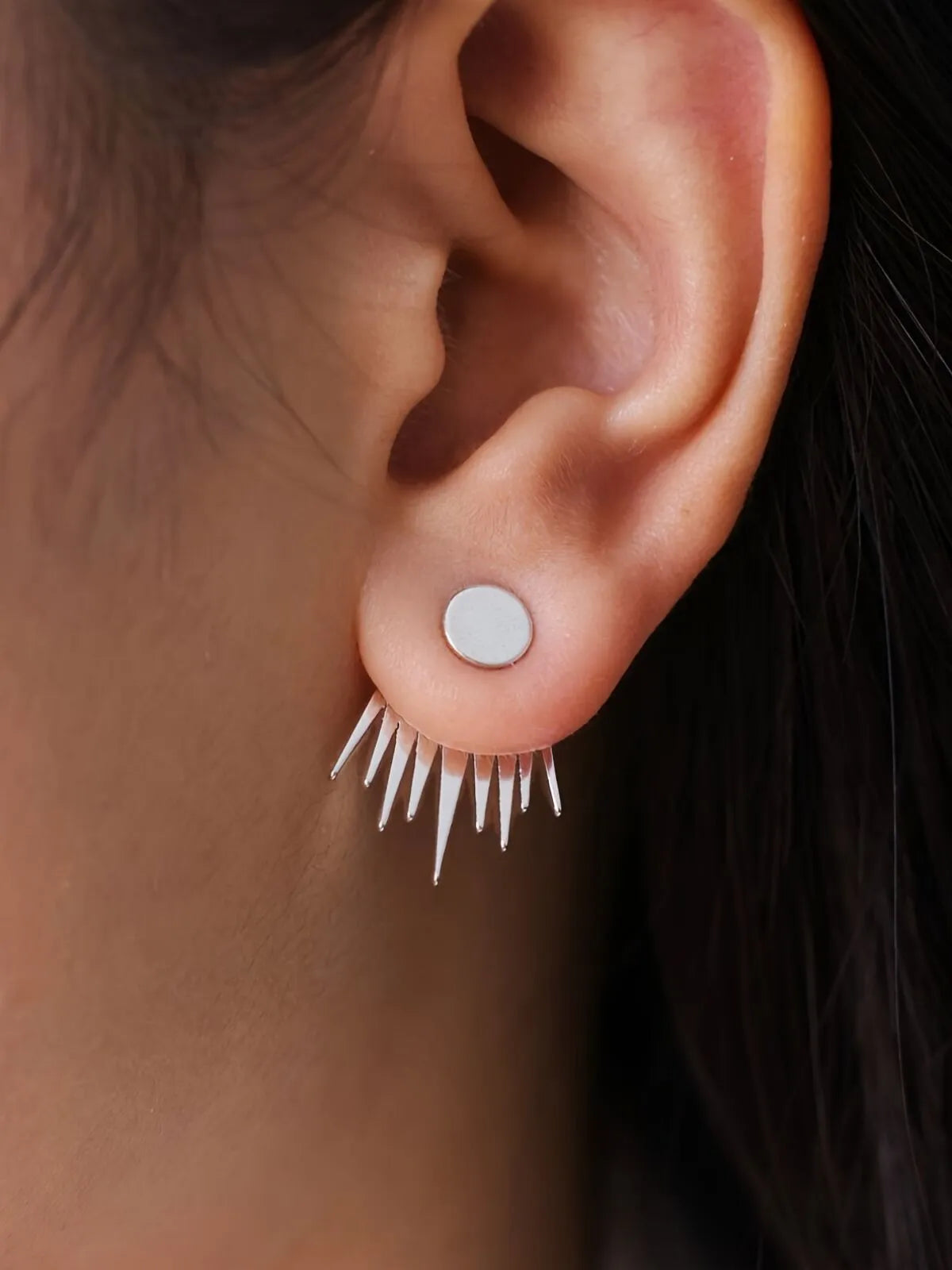 Sunburst Gleaming Copper 1 Pair Stud Earrings