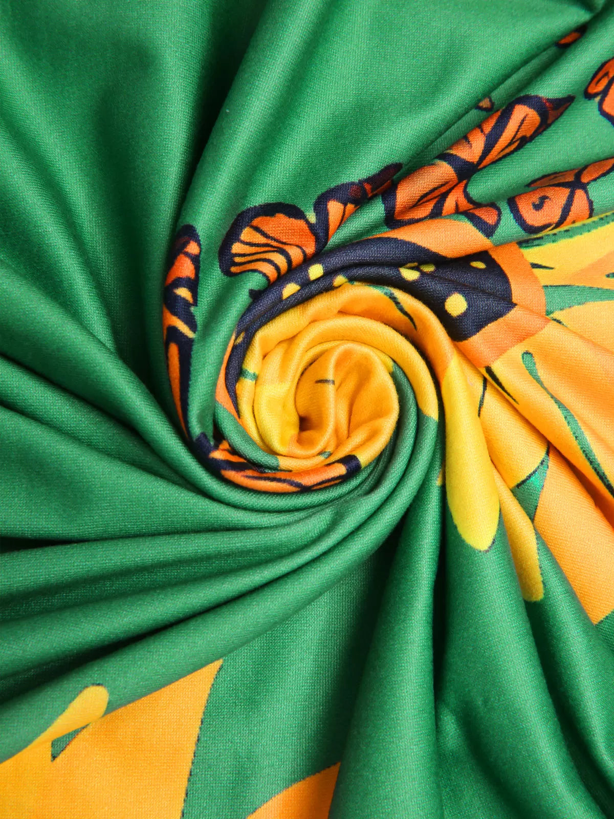 Sunflower Print Round Neck Sleeveless Short Nightgown