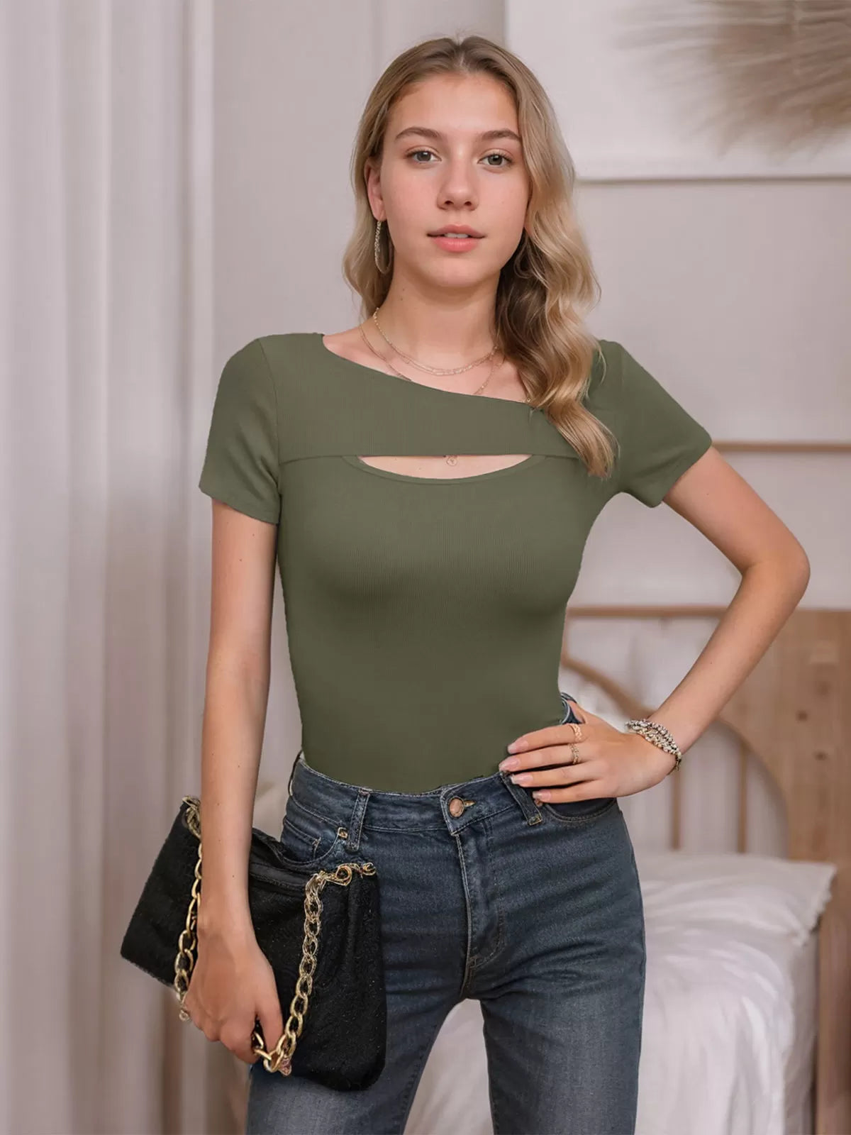 Surplice Short Sleeve T-shirt