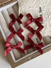  Sweet Style 20pcs/Pack Solid Bow Satin Hair Pin