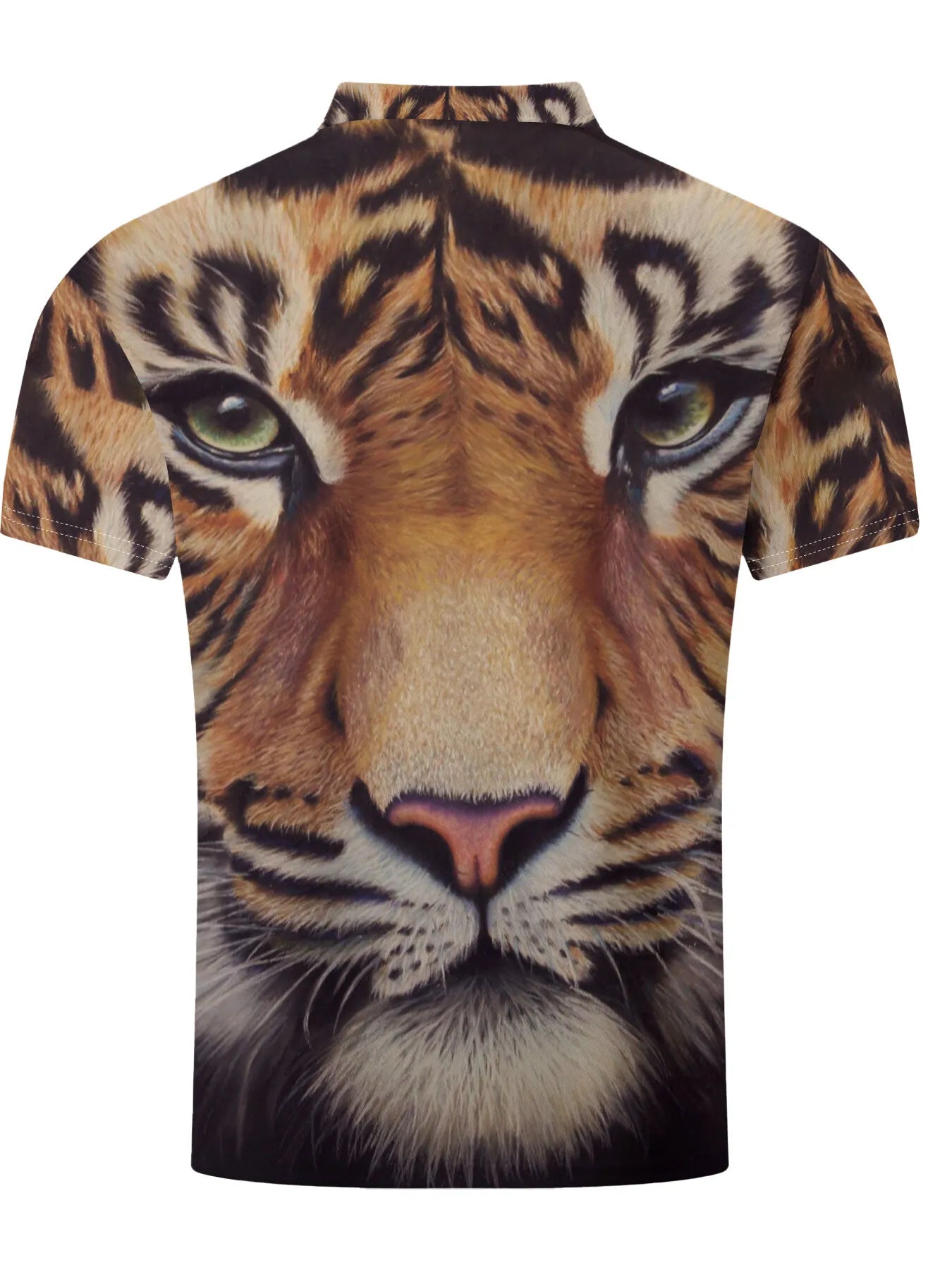 Tiger All Over Print Lapel Polo