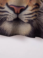 Tiger All Over Print Lapel Polo
