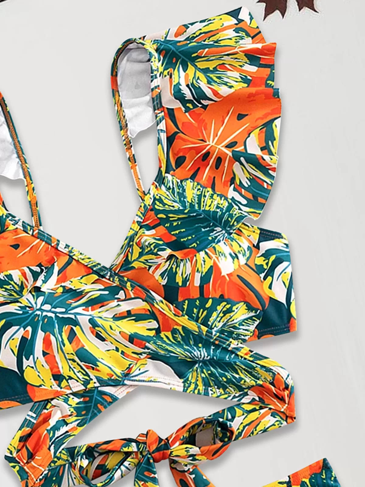 Tropical Ruffles High Rise Bikini