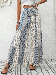 Vacation Vibes Flowy Geometric High Rise Palazzo Pants