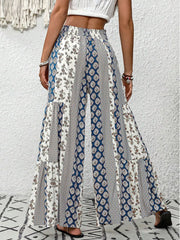 Vacation Vibes Flowy Geometric High Rise Palazzo Pants