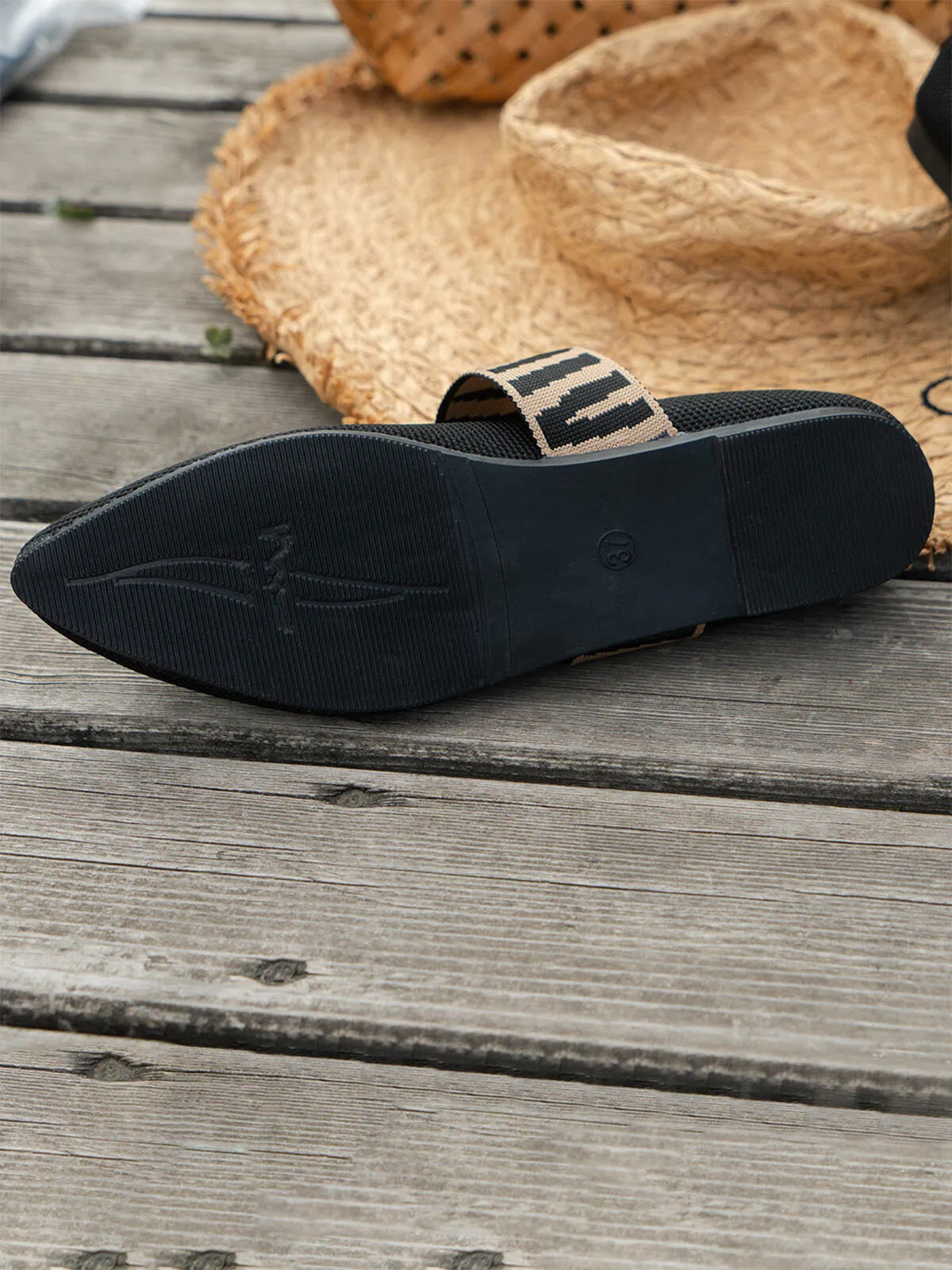 Vintage Contrast Binding Snip Toe Office Flats