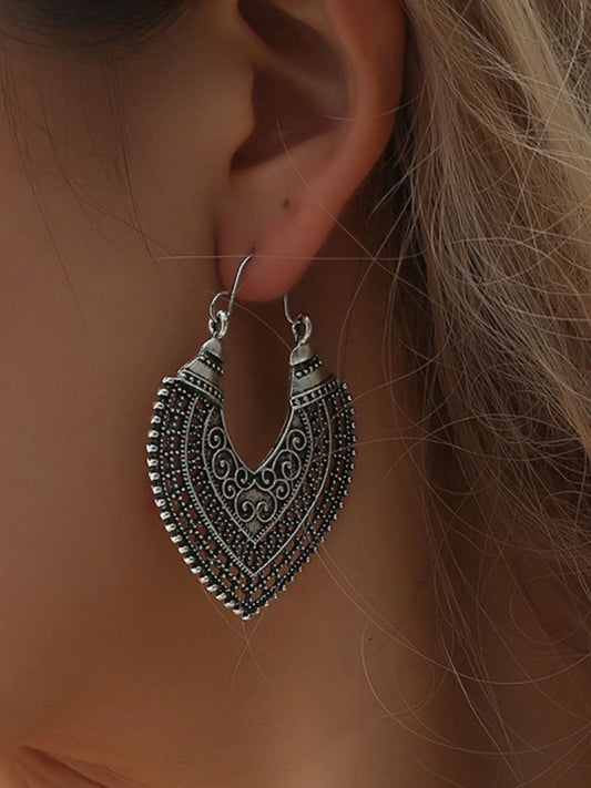 Vintage Style 1 Pair Graphic 3D Alloy Earrings 1200