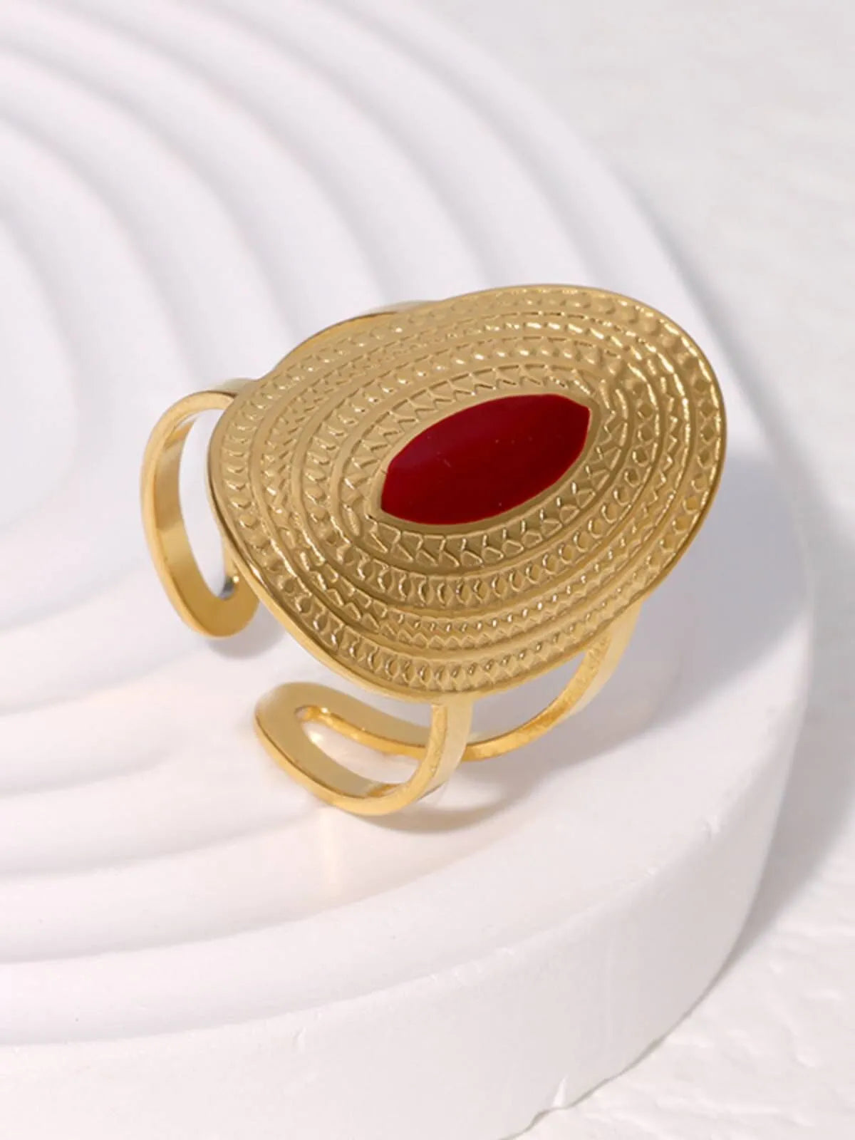 Vintage Style 1pc Beading Stainless Steel Ring